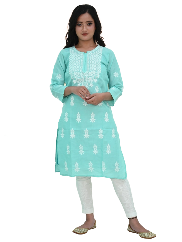 EID SPECIAL ORDER@WHATSAPP +918756854414(INDIA) #LUCKNOWI #HAND #CHIKAN  #EMBROIDERY #RESHAM #48 I… | Velvet dress designs, Kurta designs women,  Indian kurti designs